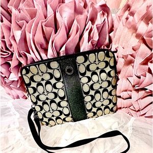 Coach Grey and Black IPad Bag